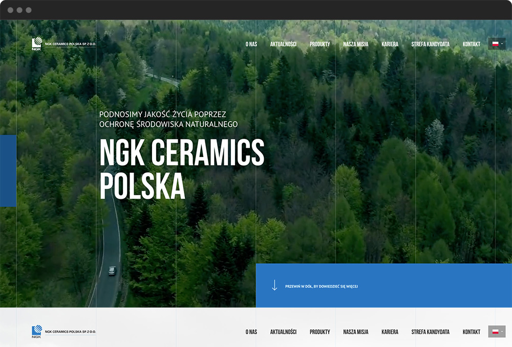 strona internetowa NGK Ceramics